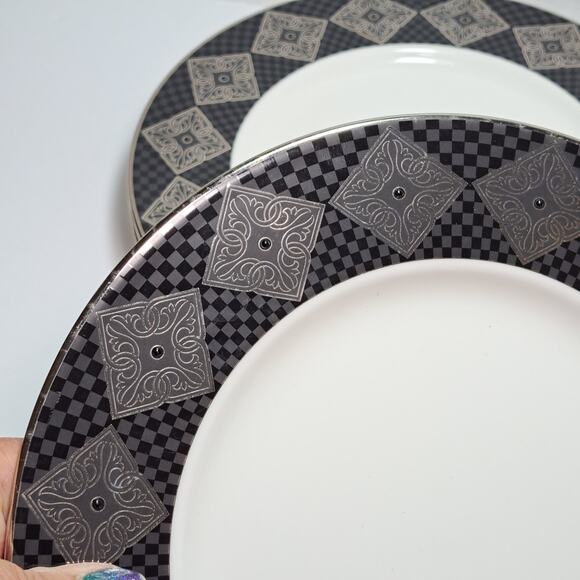 Lenox Debut Collection Leigh Accent Luncheon Plate Urban Lights Set of 4 - Picture 4 of 6